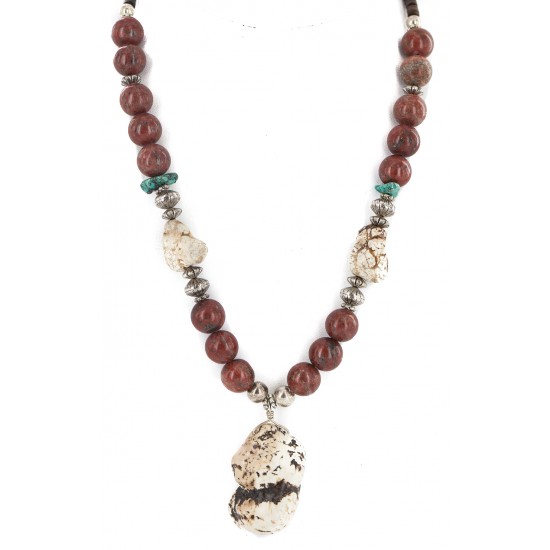.925 Sterling Silver Certified Authentic Navajo White Howlite Jasper Native American Necklace 750227-2 All Products NB160514204824 750227-2 (by LomaSiiva) .925 Sterling Silver Certified Authentic Navajo White Howlite Jasper Native American Necklace 750227-2 All Products NB160514204824 750227-2 (by LomaSiiva)