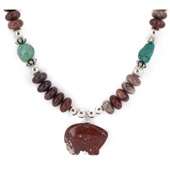 .925 Sterling Silver Certified Authentic Navajo Natural Turquoise Red Jasper Heishi Native American Necklace 750230-3 All Products NB160514223724 750230-3 (by LomaSiiva) .925 Sterling Silver Certified Authentic Navajo Natural Turquoise Red Jasper Heishi Native American Necklace 750230-3 All Products NB160514223724 750230-3 (by LomaSiiva)