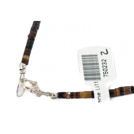 .925 Sterling Silver Certified Authentic Navajo Natural Turquoise Jasper Blue Tigers Eye Heishi Native American Necklace 750232-2 All Products NB160514230710 750232-2 (by LomaSiiva) .925 Sterling Silver Certified Authentic Navajo Natural Turquoise Jasper Blue Tigers Eye Heishi Native American Necklace 750232-2 All Products NB160514230710 750232-2 (by LomaSiiva)
