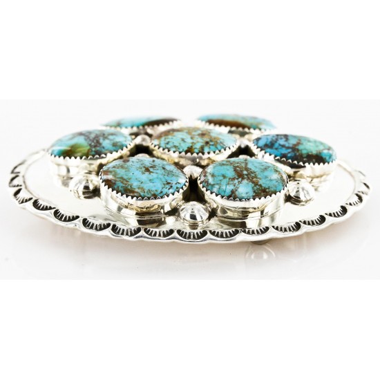 Certified Authentic Nuggets Navajo .925 Sterling Silver Natural Turquoise Native American Buckle 10527-2 All Products 371442898209 10527-2 (by LomaSiiva) Certified Authentic Nuggets Navajo .925 Sterling Silver Natural Turquoise Native American Buckle 10527-2 All Products 371442898209 10527-2 (by LomaSiiva)