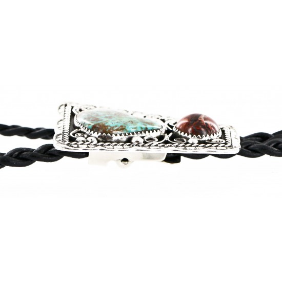 Handmade Certified Authentic Navajo .925 Sterling Silver Natural Turquoise Jasper Native American Bolo Tie 24390-2 All Products 371442903688 24390-2 (by LomaSiiva) Handmade Certified Authentic Navajo .925 Sterling Silver Natural Turquoise Jasper Native American Bolo Tie 24390-2 All Products 371442903688 24390-2 (by LomaSiiva)