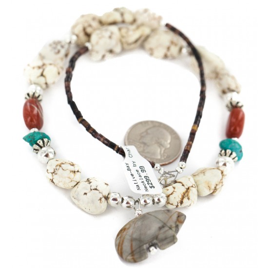 .925 Sterling Silver Certified Authentic Navajo White Howlite Jasper Native American Necklace 750240-4 Clearance NB160520174805 750240-4 (by LomaSiiva) .925 Sterling Silver Certified Authentic Navajo White Howlite Jasper Native American Necklace 750240-4 Clearance NB160520174805 750240-4 (by LomaSiiva)