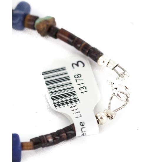 .925 Sterling Silver Navajo Certified Authentic Natural Turquoise Multicolor Stones Heishi Native American Bracelet 13178-3 All Products NB160521202601 13178-3 (by LomaSiiva) .925 Sterling Silver Navajo Certified Authentic Natural Turquoise Multicolor Stones Heishi Native American Bracelet 13178-3 All Products NB160521202601 13178-3 (by LomaSiiva)