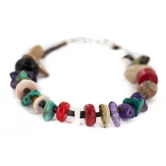 .925 Sterling Silver Navajo Certified Authentic Natural Turquoise Multicolor Stones Native American Bracelet 13178-1 All Products NB160521201639 13178-1 (by LomaSiiva) .925 Sterling Silver Navajo Certified Authentic Natural Turquoise Multicolor Stones Native American Bracelet 13178-1 All Products NB160521201639 13178-1 (by LomaSiiva)