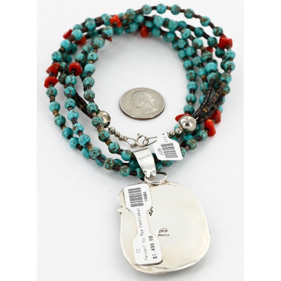 .925 Sterling Silver Handmade Certified Authentic Navajo Natural Turquoise Coral Native American Necklace 14984-15777 All Products 14984-15777 14984-15777 (by LomaSiiva) .925 Sterling Silver Handmade Certified Authentic Navajo Natural Turquoise Coral Native American Necklace 14984-15777 All Products 14984-15777 14984-15777 (by LomaSiiva)