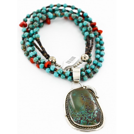 .925 Sterling Silver Handmade Certified Authentic Navajo Natural Turquoise Coral Native American Necklace 14984-15777 All Products 14984-15777 14984-15777 (by LomaSiiva) .925 Sterling Silver Handmade Certified Authentic Navajo Natural Turquoise Coral Native American Necklace 14984-15777 All Products 14984-15777 14984-15777 (by LomaSiiva)