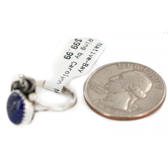 Handmade Certified Authentic Navajo .925 Sterling Silver Natural Lapis Native American Ring 26212-2 All Products NB160603172329 26212-2 (by LomaSiiva) Handmade Certified Authentic Navajo .925 Sterling Silver Natural Lapis Native American Ring 26212-2 All Products NB160603172329 26212-2 (by LomaSiiva)