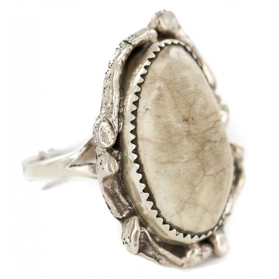 Handmade Navajo Certified Authentic .925 Sterling Silver Natural White Buffalo Native American Ring 18297-1 All Products NB160603184649 18297-1 (by LomaSiiva) Handmade Navajo Certified Authentic .925 Sterling Silver Natural White Buffalo Native American Ring 18297-1 All Products NB160603184649 18297-1 (by LomaSiiva)
