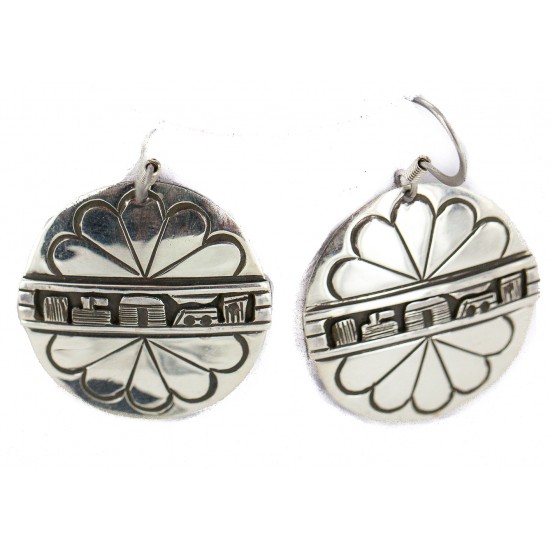 .925 Sterling Silver Certified Authentic Hopi Story Teller Native American Dangle Earrings 13184 All Products NB160603000853 13184 (by LomaSiiva) .925 Sterling Silver Certified Authentic Hopi Story Teller Native American Dangle Earrings 13184 All Products NB160603000853 13184 (by LomaSiiva)
