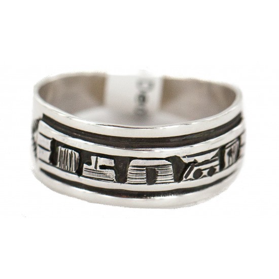 .925 Sterling Silver Certified Authentic Hopi Story Teller Native American Ring Size 10 18310-1 All Products NB160603004858 18310-1 (by LomaSiiva) .925 Sterling Silver Certified Authentic Hopi Story Teller Native American Ring Size 10 18310-1 All Products NB160603004858 18310-1 (by LomaSiiva)