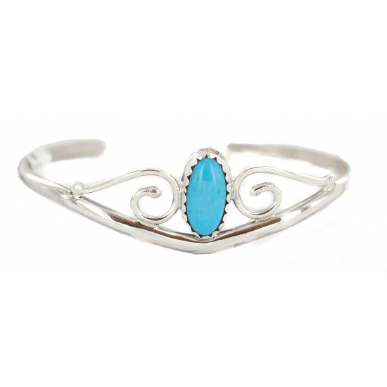 Handmade Certified Authentic Navajo .925 Sterling Silver Natural Turquoise Native American Baby Bracelet 13186-1 All Products NB160602222352 13186-1 (by LomaSiiva) Handmade Certified Authentic Navajo .925 Sterling Silver Natural Turquoise Native American Baby Bracelet 13186-1 All Products NB160602222352 13186-1 (by LomaSiiva)