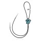 Flower .925 Sterling Silver Certified Authentic Handmade Navajo Native American Natural Turquoise Bolo Tie 34356 Flower .925 Sterling Silver Certified Authentic Handmade Navajo Native American Natural Turquoise Bolo Tie 34356