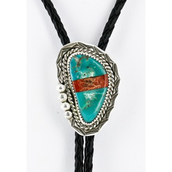 Handmade Certified Authentic Navajo .925 Sterling Silver Inlaid Natural Turquoise Jasper Native American Bolo Tie 24406-2 All Products 24406-2 24406-2 (by LomaSiiva) Handmade Certified Authentic Navajo .925 Sterling Silver Inlaid Natural Turquoise Jasper Native American Bolo Tie 24406-2 All Products 24406-2 24406-2 (by LomaSiiva)