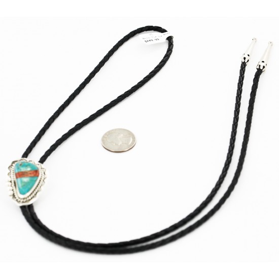 Handmade Certified Authentic Navajo .925 Sterling Silver Inlaid Natural Turquoise Jasper Native American Bolo Tie 24406-2 All Products 24406-2 24406-2 (by LomaSiiva) Handmade Certified Authentic Navajo .925 Sterling Silver Inlaid Natural Turquoise Jasper Native American Bolo Tie 24406-2 All Products 24406-2 24406-2 (by LomaSiiva)