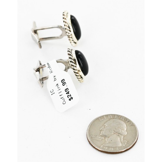 Handmade Certified Authentic Navajo .925 Sterling Silver Natural Black Onyx Native American Cuff Links 19109-4 Cufflinks 19109-4 19109-4 (by LomaSiiva) Handmade Certified Authentic Navajo .925 Sterling Silver Natural Black Onyx Native American Cuff Links 19109-4 Cufflinks 19109-4 19109-4 (by LomaSiiva)