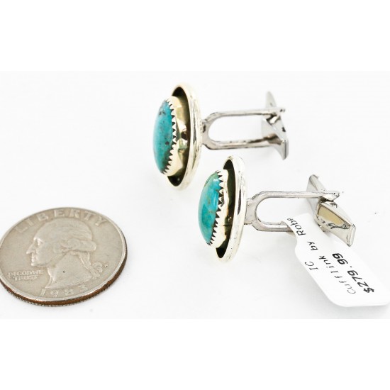Handmade Certified Authentic Navajo .925 Sterling Silver Natural Turquoise Native American Cuff Links 19110-3 Cufflinks 19110-3 19110-3 (by LomaSiiva) Handmade Certified Authentic Navajo .925 Sterling Silver Natural Turquoise Native American Cuff Links 19110-3 Cufflinks 19110-3 19110-3 (by LomaSiiva)