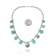 .925 Sterling Silver Certified Authentic Navajo Native American Natural Turquoise Necklace 35154 .925 Sterling Silver Certified Authentic Navajo Native American Natural Turquoise Necklace 35154