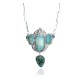 Flower Leaf .925 Sterling Silver Certified Authentic Navajo Native American Natural Turquoise Necklace 35175 Flower Leaf .925 Sterling Silver Certified Authentic Navajo Native American Natural Turquoise Necklace 35175