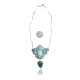 Flower Leaf .925 Sterling Silver Certified Authentic Navajo Native American Natural Turquoise Necklace 35175 Flower Leaf .925 Sterling Silver Certified Authentic Navajo Native American Natural Turquoise Necklace 35175