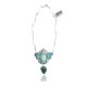 Flower Leaf .925 Sterling Silver Certified Authentic Navajo Native American Natural Turquoise Necklace 35175 Flower Leaf .925 Sterling Silver Certified Authentic Navajo Native American Natural Turquoise Necklace 35175