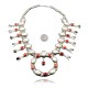 Squash Blossom .925 Sterling Silver Certified Authentic Navajo Native American Coral Necklace 35187 Squash Blossom .925 Sterling Silver Certified Authentic Navajo Native American Coral Necklace 35187