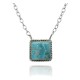 Delicate .925 Sterling Silver Certified Authentic Navajo Native American Natural Turquoise Necklace Pendant 35191 Delicate .925 Sterling Silver Certified Authentic Navajo Native American Natural Turquoise Necklace Pendant 35191
