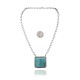 Delicate .925 Sterling Silver Certified Authentic Navajo Native American Natural Turquoise Necklace Pendant 35191 Delicate .925 Sterling Silver Certified Authentic Navajo Native American Natural Turquoise Necklace Pendant 35191