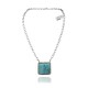 Delicate .925 Sterling Silver Certified Authentic Navajo Native American Natural Turquoise Necklace Pendant 35191 Delicate .925 Sterling Silver Certified Authentic Navajo Native American Natural Turquoise Necklace Pendant 35191