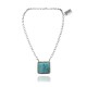 Delicate .925 Sterling Silver Certified Authentic Navajo Native American Natural Turquoise Necklace Pendant 35191 Delicate .925 Sterling Silver Certified Authentic Navajo Native American Natural Turquoise Necklace Pendant 35191