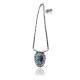 Sun .925 Sterling Silver Certified Authentic Navajo Native American Natural Turquoise Necklace 35196 Sun .925 Sterling Silver Certified Authentic Navajo Native American Natural Turquoise Necklace 35196