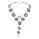 Elegant .925 Sterling Silver Certified Authentic Navajo Native American Natural Turquoise Necklace 35197 Elegant .925 Sterling Silver Certified Authentic Navajo Native American Natural Turquoise Necklace 35197