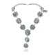 Elegant .925 Sterling Silver Certified Authentic Navajo Native American Natural Turquoise Necklace 35197 Elegant .925 Sterling Silver Certified Authentic Navajo Native American Natural Turquoise Necklace 35197