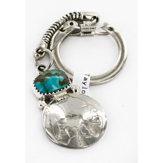 Vintage Style OLD Buffalo Coin Certified Authentic Navajo .925 Sterling Silver Natural Turquoise Native American Keychain 1 10336-1 All Products 10336-1 10336-1 (by LomaSiiva) Vintage Style OLD Buffalo Coin Certified Authentic Navajo .925 Sterling Silver Natural Turquoise Native American Keychain 1 10336-1 All Products 10336-1 10336-1 (by LomaSiiva)