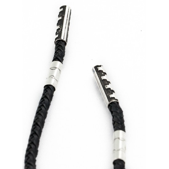 Large Handmade Certified Authentic Leather Navajo .925 Sterling Silver Natural Turquoise Native American Bolo Tie 24416 All Products 24416 24416 (by LomaSiiva) Large Handmade Certified Authentic Leather Navajo .925 Sterling Silver Natural Turquoise Native American Bolo Tie 24416 All Products 24416 24416 (by LomaSiiva)