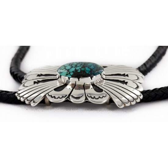 Large Handmade Certified Authentic Leather Navajo .925 Sterling Silver Natural Turquoise Native American Bolo Tie 24416 All Products 24416 24416 (by LomaSiiva) Large Handmade Certified Authentic Leather Navajo .925 Sterling Silver Natural Turquoise Native American Bolo Tie 24416 All Products 24416 24416 (by LomaSiiva)