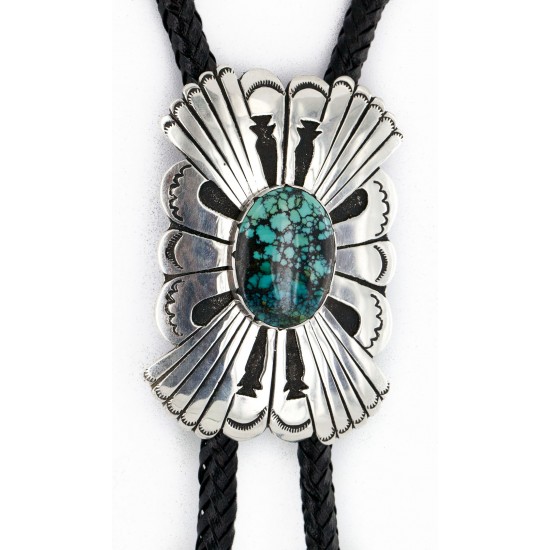 Large Handmade Certified Authentic Leather Navajo .925 Sterling Silver Natural Turquoise Native American Bolo Tie 24416 All Products 24416 24416 (by LomaSiiva) Large Handmade Certified Authentic Leather Navajo .925 Sterling Silver Natural Turquoise Native American Bolo Tie 24416 All Products 24416 24416 (by LomaSiiva)