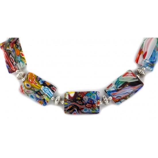 Certified Authentic Navajo .925 Sterling Silver Multicolor Glass Natural Hematite Set 17057 Sets NB160113214134 17057 (by LomaSiiva) Certified Authentic Navajo .925 Sterling Silver Multicolor Glass Natural Hematite Set 17057 Sets NB160113214134 17057 (by LomaSiiva)