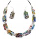 Certified Authentic Navajo .925 Sterling Silver Multicolor Glass Natural Hematite Set 17057 Sets NB160113214134 17057 (by LomaSiiva) Certified Authentic Navajo .925 Sterling Silver Multicolor Glass Natural Hematite Set 17057 Sets NB160113214134 17057 (by LomaSiiva)