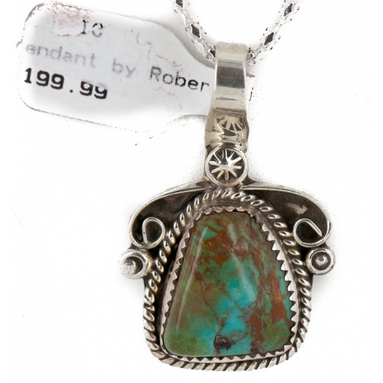 .925 Sterling Silver Handmade Certified Authentic Navajo Natural Turquoise Native American Necklace 12816 Pendants NB151202221732 12816 (by LomaSiiva) .925 Sterling Silver Handmade Certified Authentic Navajo Natural Turquoise Native American Necklace 12816 Pendants NB151202221732 12816 (by LomaSiiva)