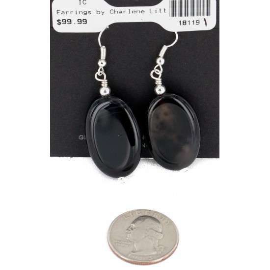 Certified Authentic Navajo .925 Sterling Silver Hooks Dangle Natural Black Onyx Native American Earrings 18119-1 All Products NB151211011740 18119-1 (by LomaSiiva) Certified Authentic Navajo .925 Sterling Silver Hooks Dangle Natural Black Onyx Native American Earrings 18119-1 All Products NB151211011740 18119-1 (by LomaSiiva)