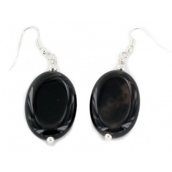 Certified Authentic Navajo .925 Sterling Silver Hooks Dangle Natural Black Onyx Native American Earrings 18119-1 All Products NB151211011740 18119-1 (by LomaSiiva) Certified Authentic Navajo .925 Sterling Silver Hooks Dangle Natural Black Onyx Native American Earrings 18119-1 All Products NB151211011740 18119-1 (by LomaSiiva)
