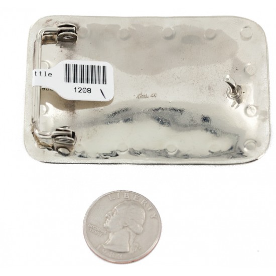 Certified Authentic Handmade Navajo Nickel White Howlite Native American Buckle 1208-1 All Products NB151215040234 1208-1 (by LomaSiiva) Certified Authentic Handmade Navajo Nickel White Howlite Native American Buckle 1208-1 All Products NB151215040234 1208-1 (by LomaSiiva)