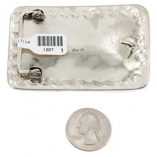 Certified Authentic Handmade Nickel Navajo Natural Turquoise Native American Buckle 1207-11 All Products NB151215041922 1207-11 (by LomaSiiva) Certified Authentic Handmade Nickel Navajo Natural Turquoise Native American Buckle 1207-11 All Products NB151215041922 1207-11 (by LomaSiiva)