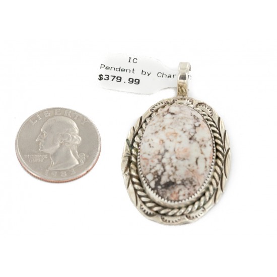 Oval .925 Sterling Silver Navajo Certified Authentic White Howlite Native American Pendant 12924-3 Pendants NB151215065846 12924-3 (by LomaSiiva) Oval .925 Sterling Silver Navajo Certified Authentic White Howlite Native American Pendant 12924-3 Pendants NB151215065846 12924-3 (by LomaSiiva)