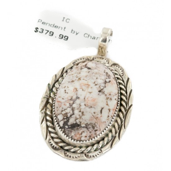 Oval .925 Sterling Silver Navajo Certified Authentic White Howlite Native American Pendant 12924-3 Pendants NB151215065846 12924-3 (by LomaSiiva) Oval .925 Sterling Silver Navajo Certified Authentic White Howlite Native American Pendant 12924-3 Pendants NB151215065846 12924-3 (by LomaSiiva)