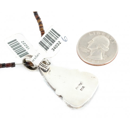 .925 Sterling Silver Certified Authentic Navajo Natural White Buffalo Native American Necklace 34032-6-15222 All Products NB160109023616 34032-6-15222 (by LomaSiiva) .925 Sterling Silver Certified Authentic Navajo Natural White Buffalo Native American Necklace 34032-6-15222 All Products NB160109023616 34032-6-15222 (by LomaSiiva)