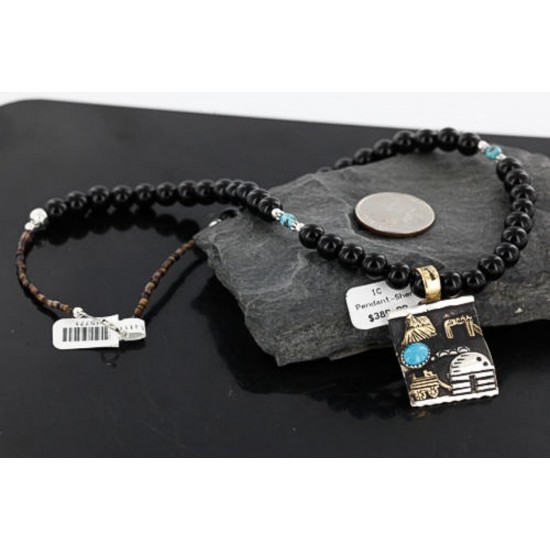 12kt Gold Filled .925 Sterling Silver Handmade Storyteller Certified Authentic Navajo Turquoise Native American Necklace 370985190043 All Products 370985190043 370985190043 (by LomaSiiva) 12kt Gold Filled .925 Sterling Silver Handmade Storyteller Certified Authentic Navajo Turquoise Native American Necklace 370985190043 All Products 370985190043 370985190043 (by LomaSiiva)