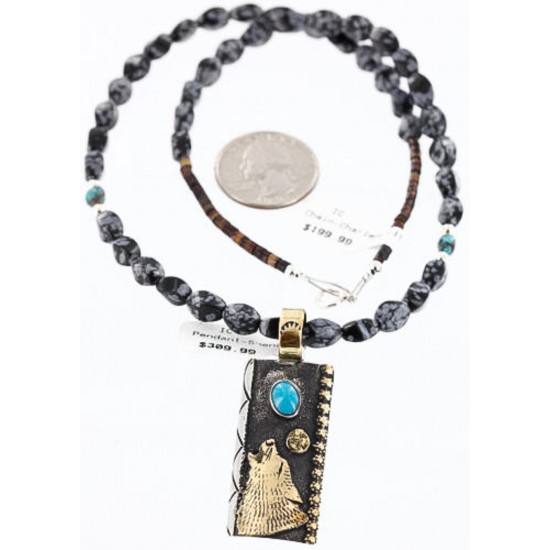 12kt Gold Filled .925 Sterling Silver Handmade Wolf and Moon Certified Authentic Navajo Turquoise Native American Necklace 371011756447 All Products 371011756447 371011756447 (by LomaSiiva) 12kt Gold Filled .925 Sterling Silver Handmade Wolf and Moon Certified Authentic Navajo Turquoise Native American Necklace 371011756447 All Products 371011756447 371011756447 (by LomaSiiva)