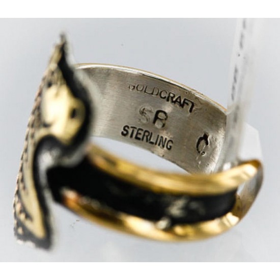 12kt Gold Filled .925 Sterling Silver Real Handmade Buffalo Certified Authentic Navajo Native American Ring 390848531705 All Products 12658-6 390848531705 (by LomaSiiva) 12kt Gold Filled .925 Sterling Silver Real Handmade Buffalo Certified Authentic Navajo Native American Ring 390848531705 All Products 12658-6 390848531705 (by LomaSiiva)