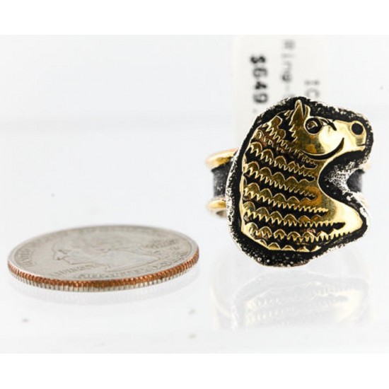 12kt Gold Filled .925 Sterling Silver Real Handmade Buffalo Certified Authentic Navajo Native American Ring 390848531705 All Products 12658-6 390848531705 (by LomaSiiva) 12kt Gold Filled .925 Sterling Silver Real Handmade Buffalo Certified Authentic Navajo Native American Ring 390848531705 All Products 12658-6 390848531705 (by LomaSiiva)